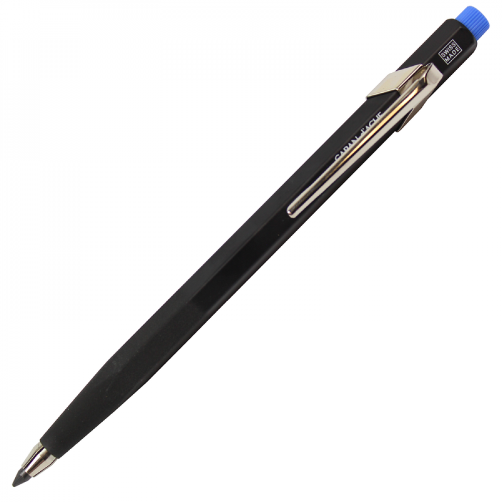 Lapiseira Caran D’Ache 3.0mm Apontador Azul Empunhadura Porosa